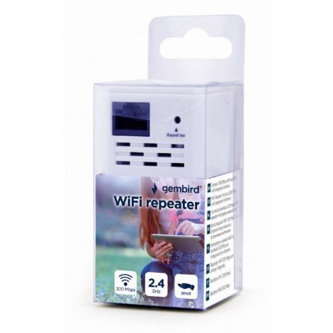 Gembird | WNP-RP300-03 | Wi-Fi repeater | 2.412-2.484 GHz | 300 Mbit/s | 10/100 Mbit/s | Ethernet LAN (RJ-45) ports 1 | Antenna - 3